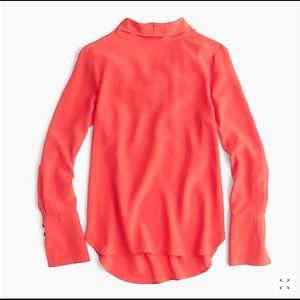 NWT J Crew Reversible Bow Silk Top